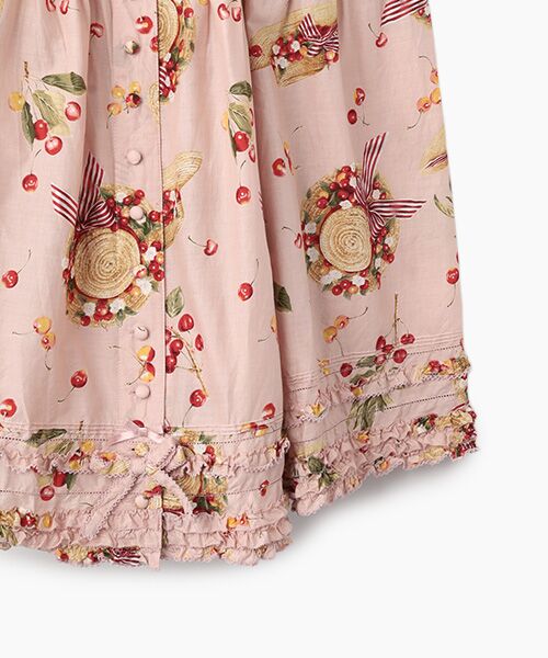 PINK HOUSE / ピンクハウス ロング・マキシ丈スカート | さくらんぼの日曜日プリントスカート | 詳細6