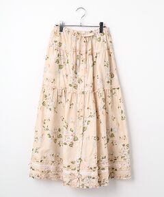 PINK HOUSE / ピンクハウス ロング・マキシ丈スカート | ポワン・ド・ローズプリントスカート
