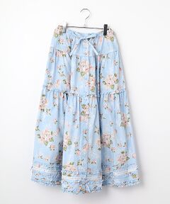 PINK HOUSE / ピンクハウス ロング・マキシ丈スカート | ポワン・ド・ローズプリントスカート