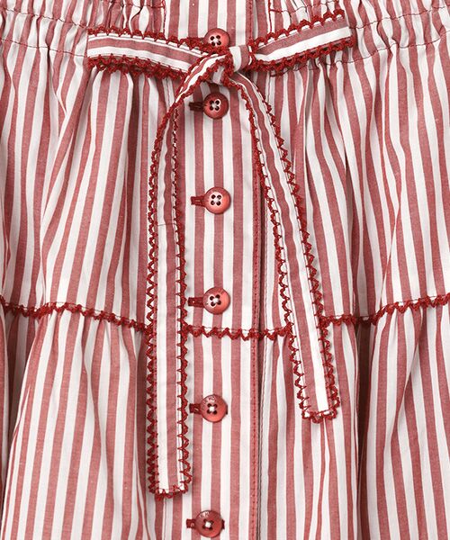 PINK HOUSE / ピンクハウス ロング・マキシ丈スカート | リボンいっぱいストライプスカート | 詳細2