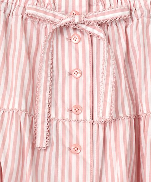 PINK HOUSE / ピンクハウス ロング・マキシ丈スカート | リボンいっぱいストライプスカート | 詳細3