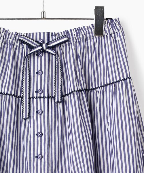 PINK HOUSE / ピンクハウス ロング・マキシ丈スカート | リボンいっぱいストライプスカート | 詳細5