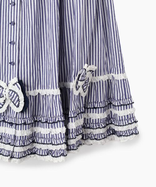 PINK HOUSE / ピンクハウス ロング・マキシ丈スカート | リボンいっぱいストライプスカート | 詳細6