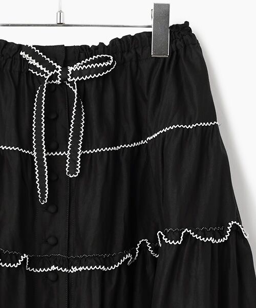 PINK HOUSE / ピンクハウス ロング・マキシ丈スカート | チェリーモチーフ使いフリルスカート | 詳細2