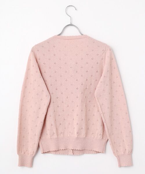 PINK HOUSE / ピンクハウス カーディガン・ボレロ | リボンモチーフ付き透かし柄カーディガン | 詳細3
