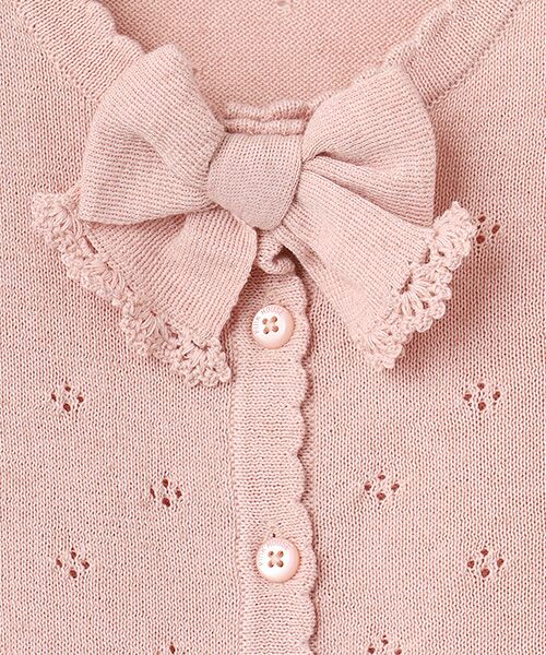 PINK HOUSE / ピンクハウス カーディガン・ボレロ | リボンモチーフ付き透かし柄カーディガン | 詳細6