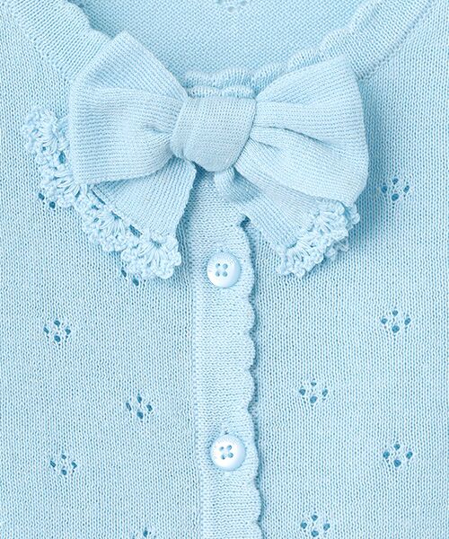 PINK HOUSE / ピンクハウス カーディガン・ボレロ | リボンモチーフ付き透かし柄カーディガン | 詳細7