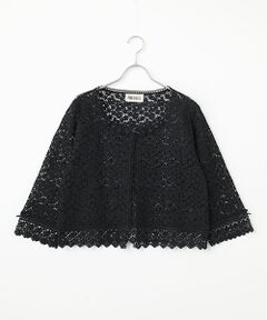 小花刺繍レースカーディガン
