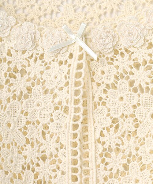 PINK HOUSE / ピンクハウス カーディガン・ボレロ | 小花刺繍レースカーディガン | 詳細2