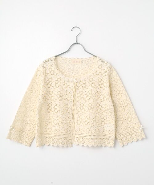 PINK HOUSE / ピンクハウス カーディガン・ボレロ | 小花刺繍レースカーディガン（キナリ）