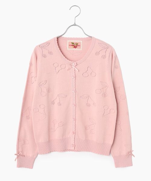 PINK HOUSE / ピンクハウス カーディガン・ボレロ | チェリー柄ニットカーディガン（ピンク）