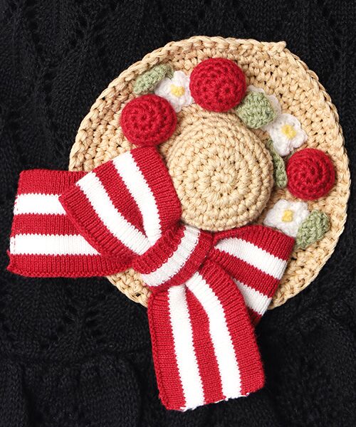 PINK HOUSE / ピンクハウス ベスト | さくらんぼの日曜日モチーフ使いニットベスト | 詳細1