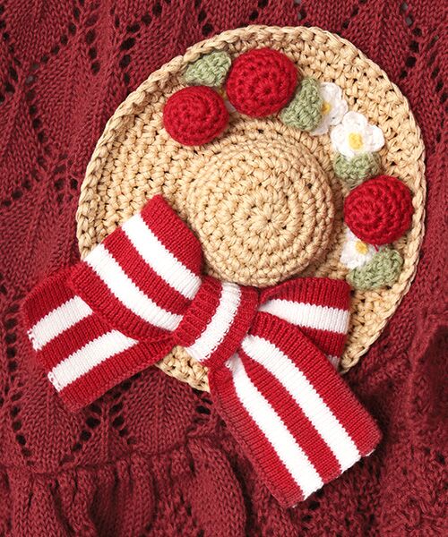 PINK HOUSE / ピンクハウス ベスト | さくらんぼの日曜日モチーフ使いニットベスト | 詳細3