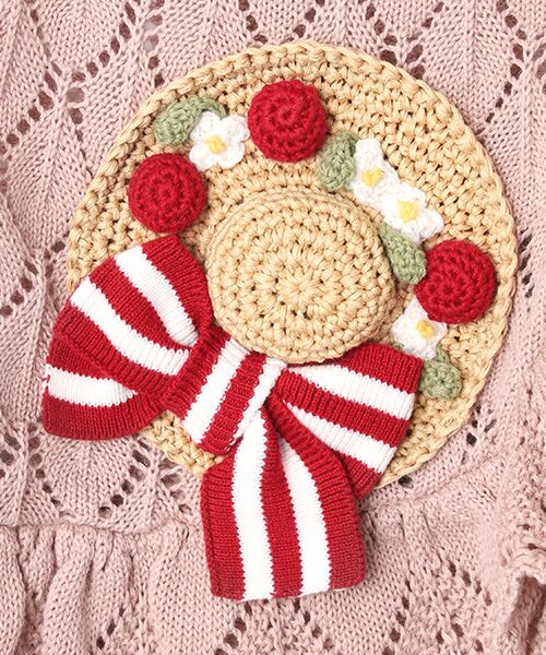 PINK HOUSE / ピンクハウス ベスト | さくらんぼの日曜日モチーフ使いニットベスト | 詳細7