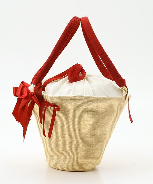 PINK HOUSE / ピンクハウス かごバック | リボンいっぱい麦わらかごバッグ | 詳細2