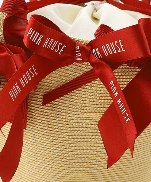 PINK HOUSE / ピンクハウス かごバック | リボンいっぱい麦わらかごバッグ | 詳細8