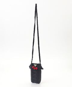 PINK HOUSE / ピンクハウス ショルダーバッグ | チェリーモチーフ付きフリルポシェット