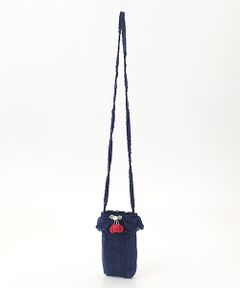 PINK HOUSE / ピンクハウス ショルダーバッグ | チェリーモチーフ付きフリルポシェット