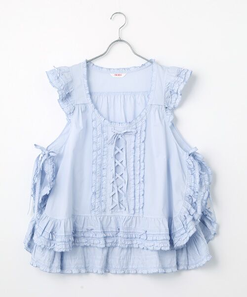 PINK HOUSE / ピンクハウス その他トップス | レースアップ使いタブリエ（アクアマリン）