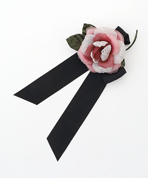 PINK HOUSE / ピンクハウス ブローチ・コサージュ | ポワン・ド・ローズコサージュ（ローズピンク）