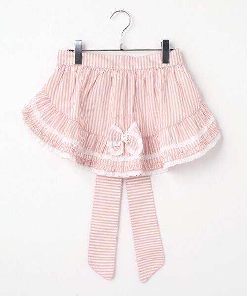 PINK HOUSE / ピンクハウス その他雑貨 | ローンフリル使いストライプエプロン（ピンク）