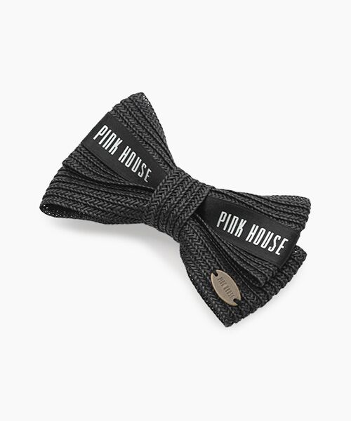 PINK HOUSE / ピンクハウス ブローチ・コサージュ | 麦わらリボンクリップ（クロ）