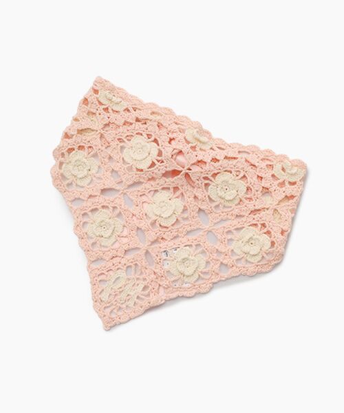 PINK HOUSE / ピンクハウス バンダナ・スカーフ | フラワークロシェバブーシュカ（ピンク）