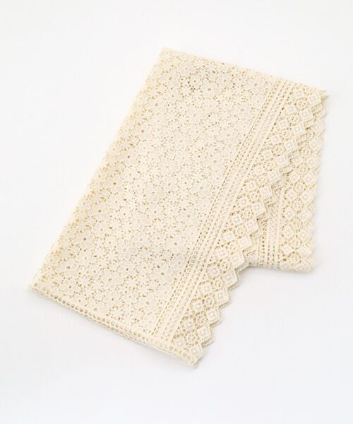 PINK HOUSE / ピンクハウス マフラー・ショール・スヌード・ストール | 小花刺繍レースストール（キナリ）