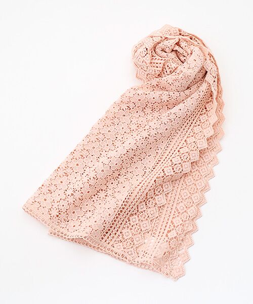 PINK HOUSE / ピンクハウス マフラー・ショール・スヌード・ストール | 小花刺繍レースストール | 詳細5