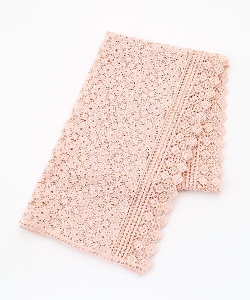 PINK HOUSE / ピンクハウス マフラー・ショール・スヌード・ストール | 小花刺繍レースストール（ピンク）