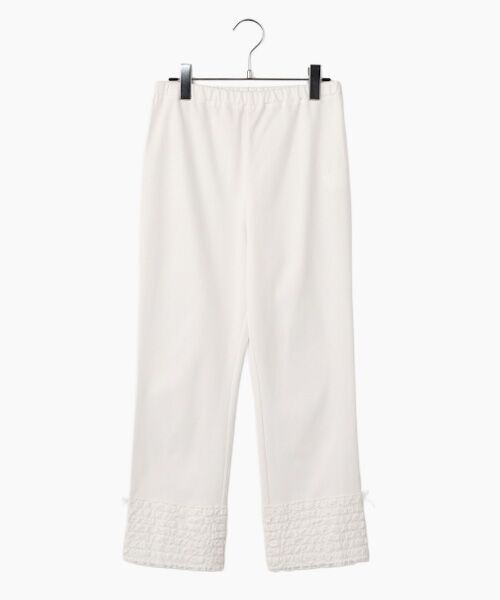 PINK HOUSE / ピンクハウス レギンス・スパッツ | 裾ローンフリル使いレギンス（シロ）