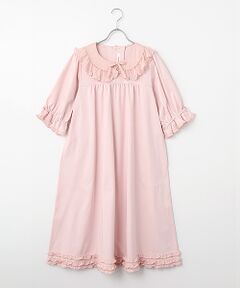 チュール襟付きワンピース