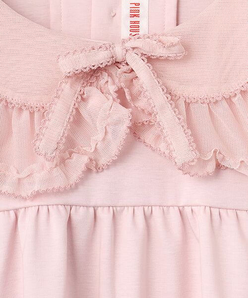 PINK HOUSE / ピンクハウス ミニ丈・ひざ丈ワンピース | チュール襟付きワンピース | 詳細7