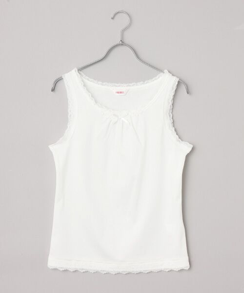 PINK HOUSE / ピンクハウス キャミソール・チューブトップ | フラワーモチーフ付きキャミソール（シロ）