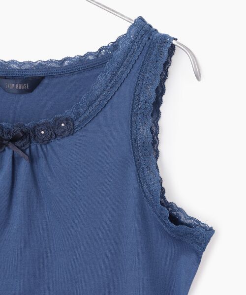 PINK HOUSE / ピンクハウス キャミソール・チューブトップ | フラワーモチーフ付きキャミソール | 詳細6