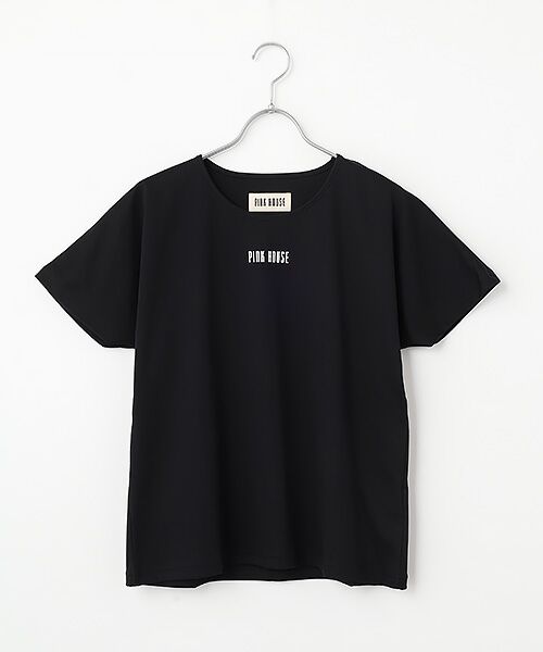 PINK HOUSE / ピンクハウス カットソー | ロゴプリントカットソー（クロ）