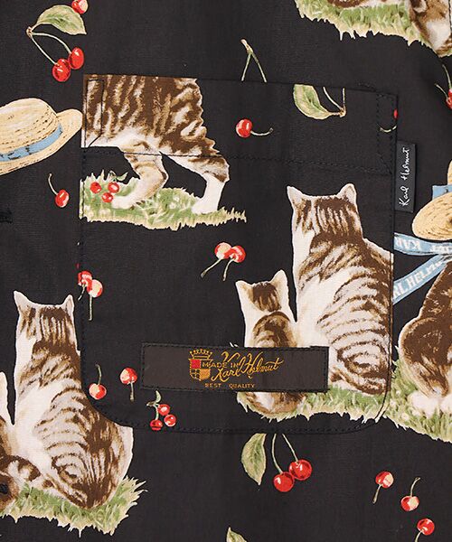 PINK HOUSE / ピンクハウス シャツ・ブラウス | さくらんぼの丘のねこプリントシャツブラウス | 詳細1