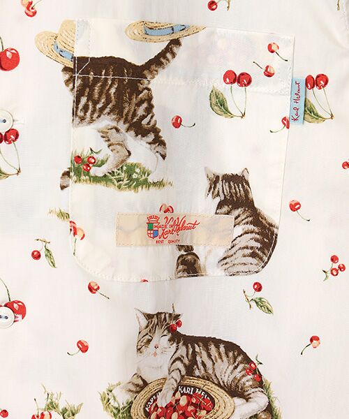 PINK HOUSE / ピンクハウス シャツ・ブラウス | さくらんぼの丘のねこプリントシャツブラウス | 詳細2
