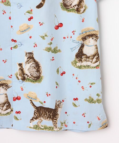 PINK HOUSE / ピンクハウス シャツ・ブラウス | さくらんぼの丘のねこプリントシャツブラウス | 詳細5