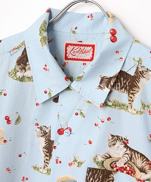 PINK HOUSE / ピンクハウス シャツ・ブラウス | さくらんぼの丘のねこプリントシャツブラウス | 詳細6
