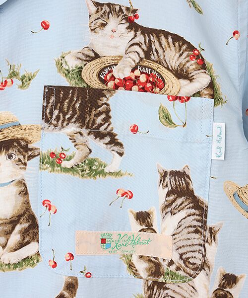 PINK HOUSE / ピンクハウス シャツ・ブラウス | さくらんぼの丘のねこプリントシャツブラウス | 詳細7