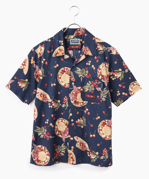 PINK HOUSE / ピンクハウス シャツ・ブラウス | さくらんぼの日曜日プリントシャツブラウス（ネイビー）
