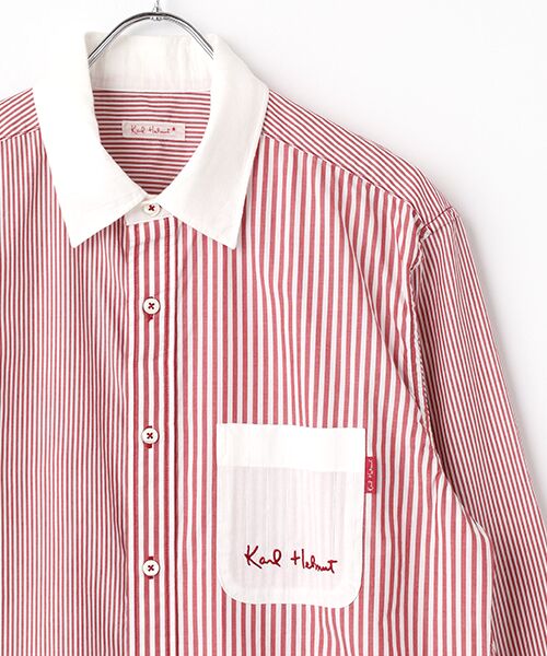 PINK HOUSE / ピンクハウス シャツ・ブラウス | ロゴワンポイント刺繍入りシャツブラウス | 詳細2