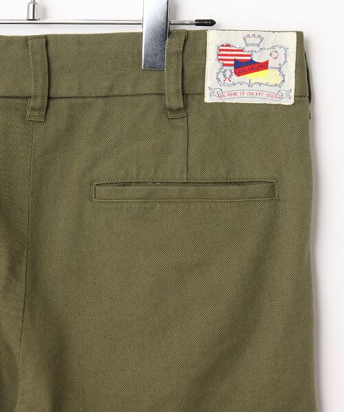 PINK HOUSE / ピンクハウス その他パンツ | ロゴワンポイント刺繍入りタックパンツ | 詳細7