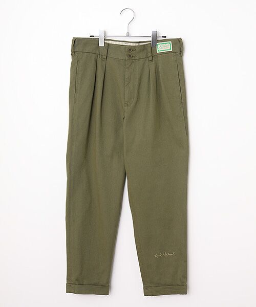 PINK HOUSE / ピンクハウス その他パンツ | ロゴワンポイント刺繍入りタックパンツ（カーキ）