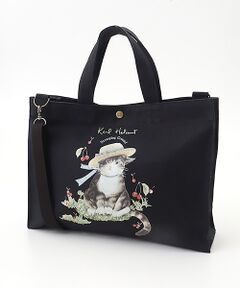 PINK HOUSE / ピンクハウス トートバッグ | さくらんぼの丘のねこプリント2WAYバッグ