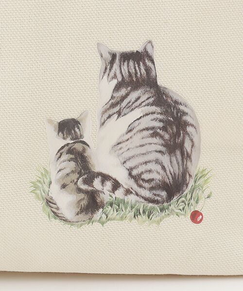 PINK HOUSE / ピンクハウス トートバッグ | さくらんぼの丘のねこプリント2WAYバッグ | 詳細2