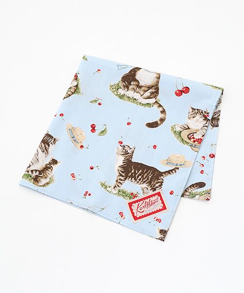 PINK HOUSE / ピンクハウス バンダナ・スカーフ | さくらんぼの丘のねこプリントバンダナ（ソライロ）