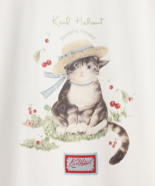 PINK HOUSE / ピンクハウス パーカー | さくらんぼの丘のねこプリントパーカー | 詳細8