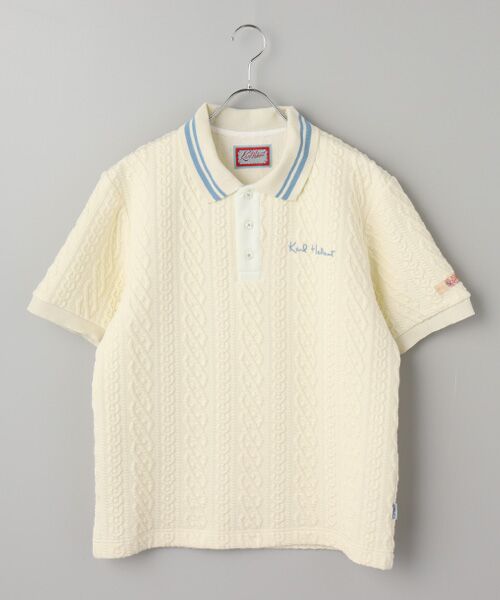 PINK HOUSE / ピンクハウス ポロシャツ | ロゴワンポイント刺繍入りポロシャツ（シロ）